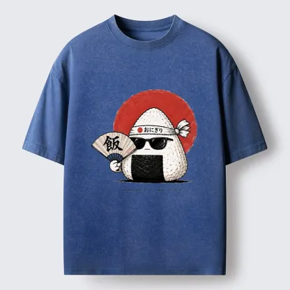 Tokyo-Tiger Respect The Rice Ball Washed T-Shirt