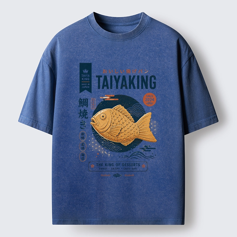 Tokyo-Tiger Taiyaki King Dessert Washed T-Shirt