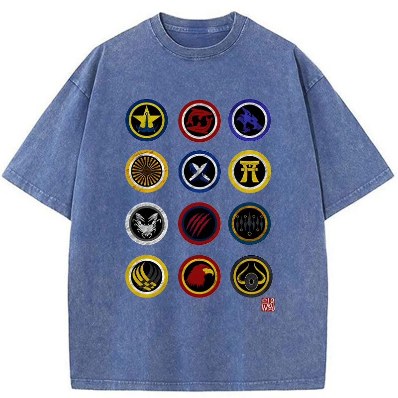 Tokyo-Tiger Baseball Japanese Emblem Washed T-Shirt
