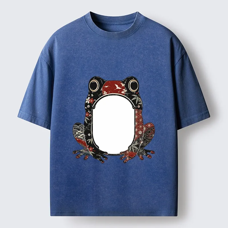 Tokyo-Tiger Retro Sakura Frog Washed T-Shirt