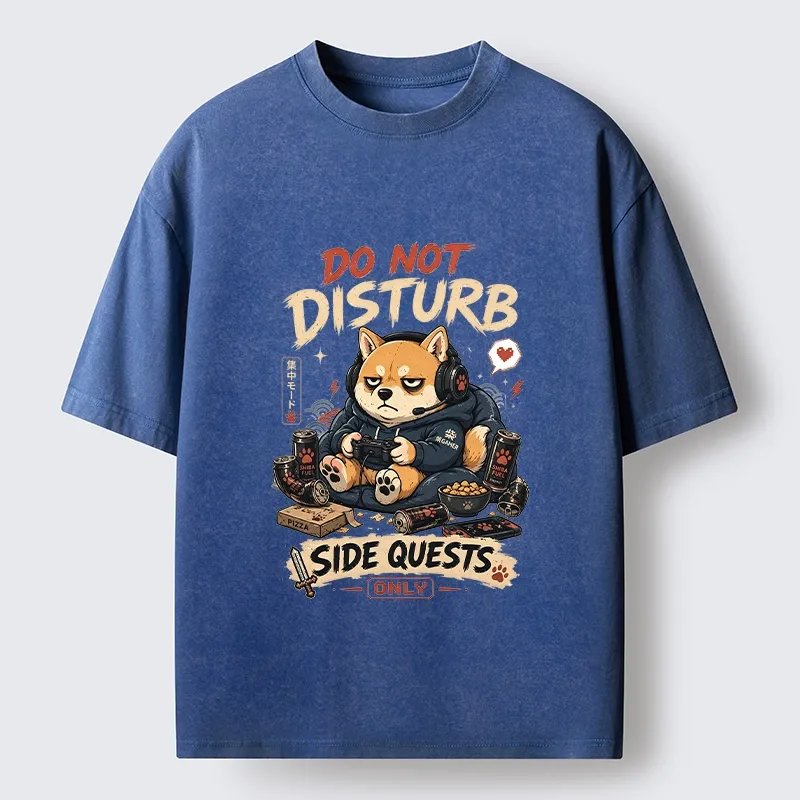 Tokyo-Tiger Do Not Disturb Gamer Shiba Mode Washed T-Shirt
