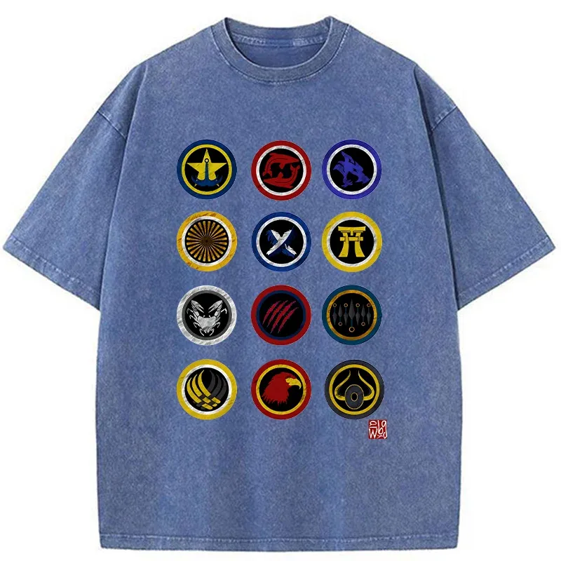Tokyo-Tiger Baseball Japanese Emblem Washed T-Shirt