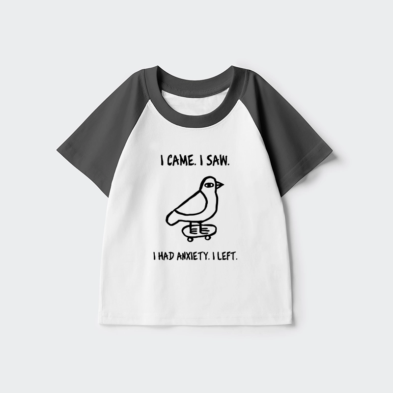 Tokyo-Tiger Funny Meme Bird Just Needs A Break Kids Raglan T-shirt