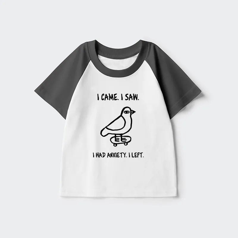 Tokyo-Tiger Funny Meme Bird Just Needs A Break Kids Raglan T-shirt