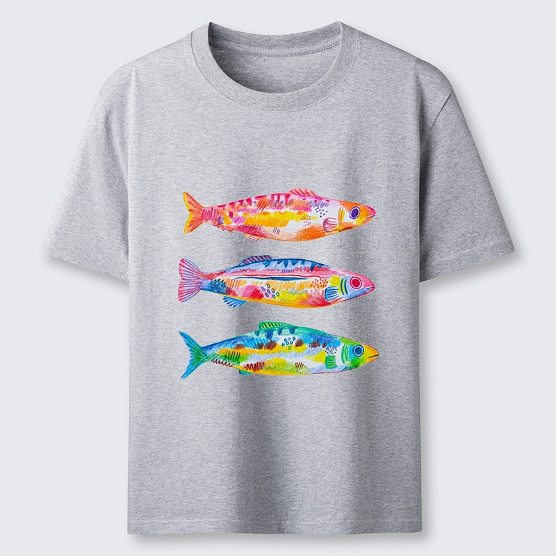 Tokyo-Tiger Colorful Hand Drawn Fish Classic T-Shirt