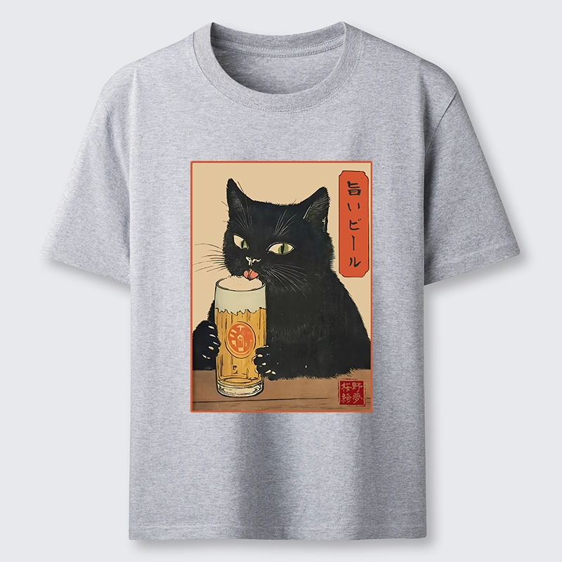 Tokyo-Tiger Cat Holding A Glass Of Beer Classic T-Shirt