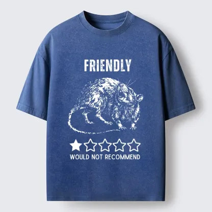 Tokyo-Tiger One Star Rat Bad Review Meme Washed T-Shirt