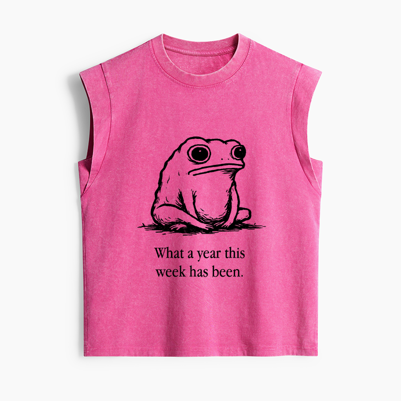 Tokyo-Tiger This Week Feels Like A Whole Year Women's Washed Tank Tops