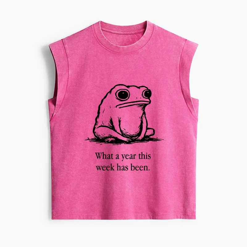 Tokyo-Tiger This Week Feels Like A Whole Year Women's Washed Tank Tops