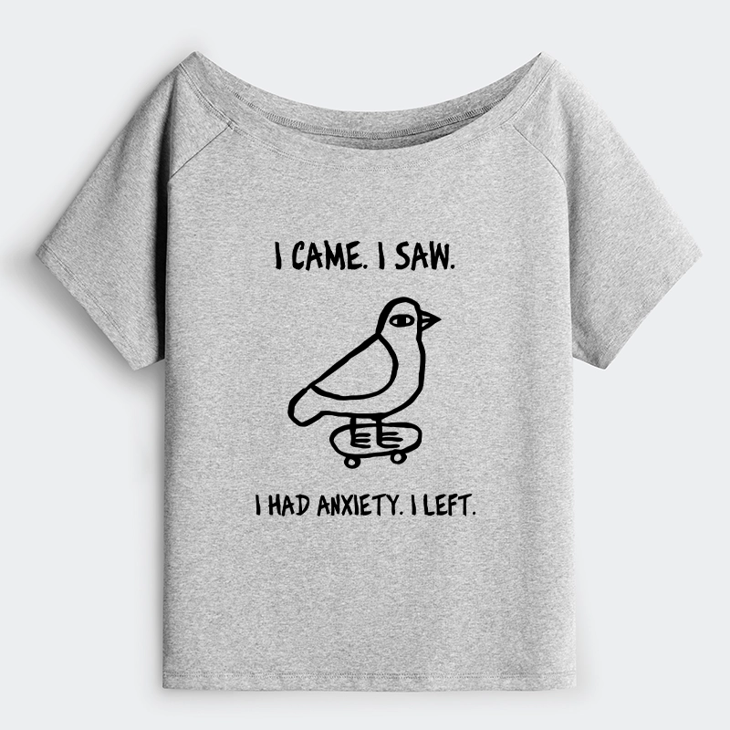 Tokyo-Tiger Funny Meme Bird Just Needs A Break Off Shoulder T-Shirt