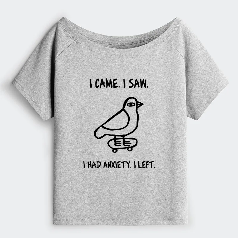 Tokyo-Tiger Funny Meme Bird Just Needs A Break Off Shoulder T-Shirt