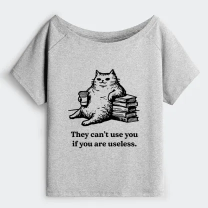 Tokyo-Tiger Cat Proving Uselessness Is A Superpower Off Shoulder T-Shirt