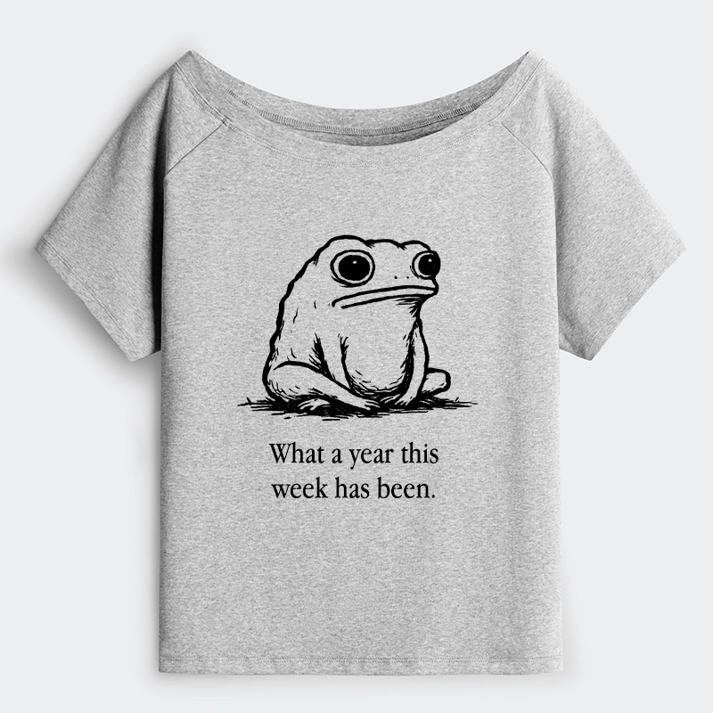Tokyo-Tiger This Week Feels Like A Whole Year Off Shoulder T-Shirt