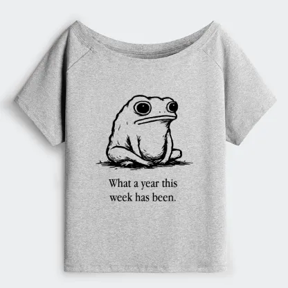 Tokyo-Tiger This Week Feels Like A Whole Year Off Shoulder T-Shirt