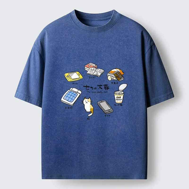 Tokyo-Tiger My Favorite Chill Hobby Collection Washed T-Shirt