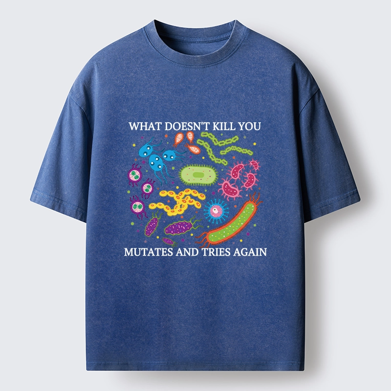 Tokyo-Tiger Funny Science Germ Virus Meme Washed T-Shirt