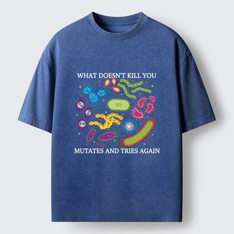 Tokyo-Tiger Funny Science Germ Virus Meme Washed T-Shirt