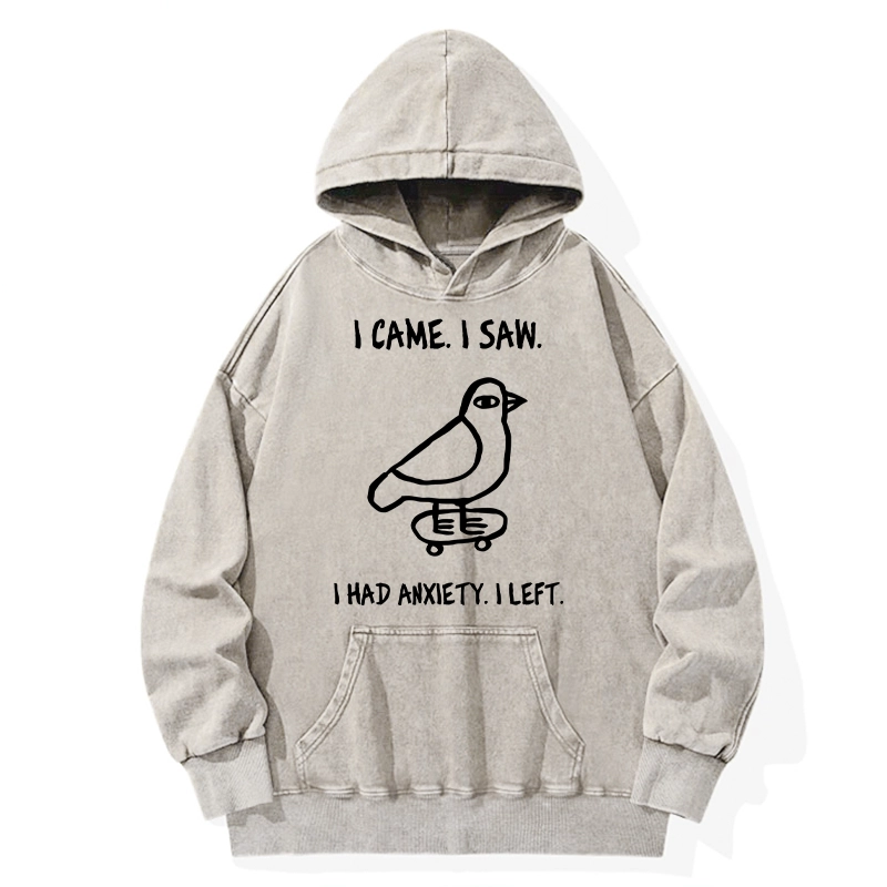 Tokyo-Tiger Funny Meme Bird Just Needs A Break Washed Hoodie