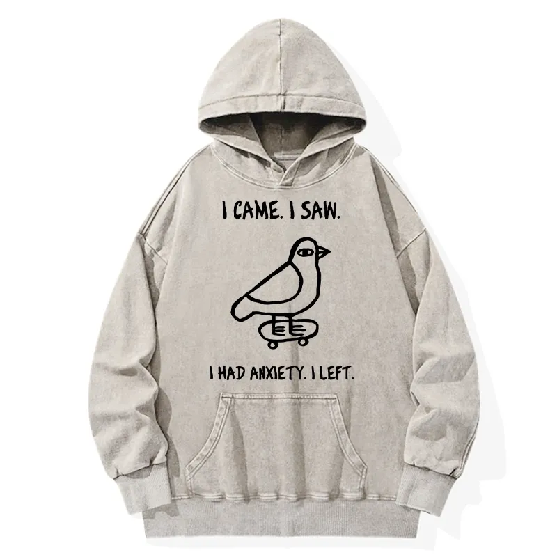 Tokyo-Tiger Funny Meme Bird Just Needs A Break Washed Hoodie Sale
