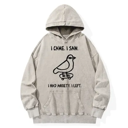 Tokyo-Tiger Funny Meme Bird Just Needs A Break Washed Hoodie