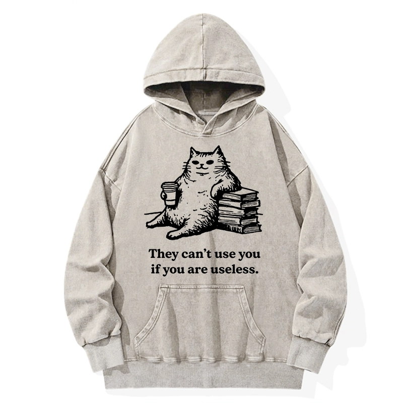 Tokyo-Tiger Cat Proving Uselessness Is A Superpower Washed Hoodie
