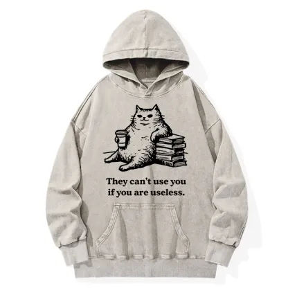 Tokyo-Tiger Cat Proving Uselessness Is A Superpower Washed Hoodie