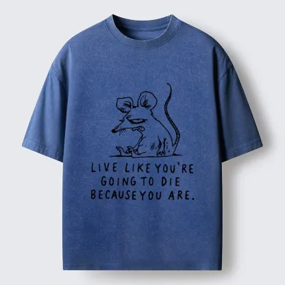 Tokyo-Tiger Funny Meme Sarcastic Rat Life Truth Washed T-Shirt
