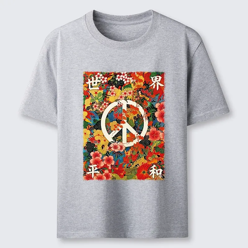 Tokyo-Tiger Bright Blooms Bring Global Calm Peace Classic T-Shirt
