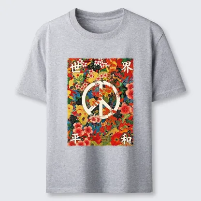 Tokyo-Tiger Bright Blooms Bring Global Calm Peace Classic T-Shirt