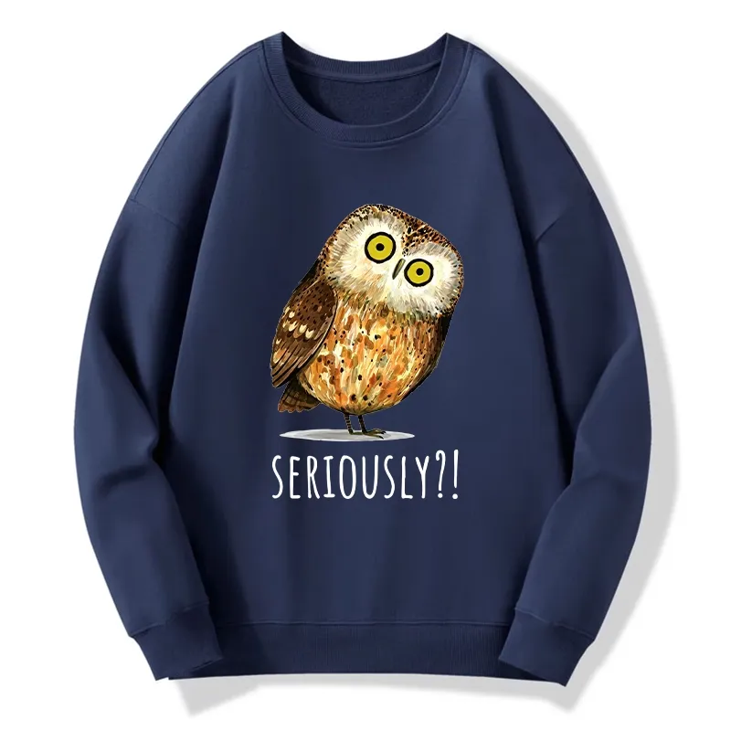 Tokyo-Tiger Seriously Confused Owl Meme Art Classic Sweatshirt