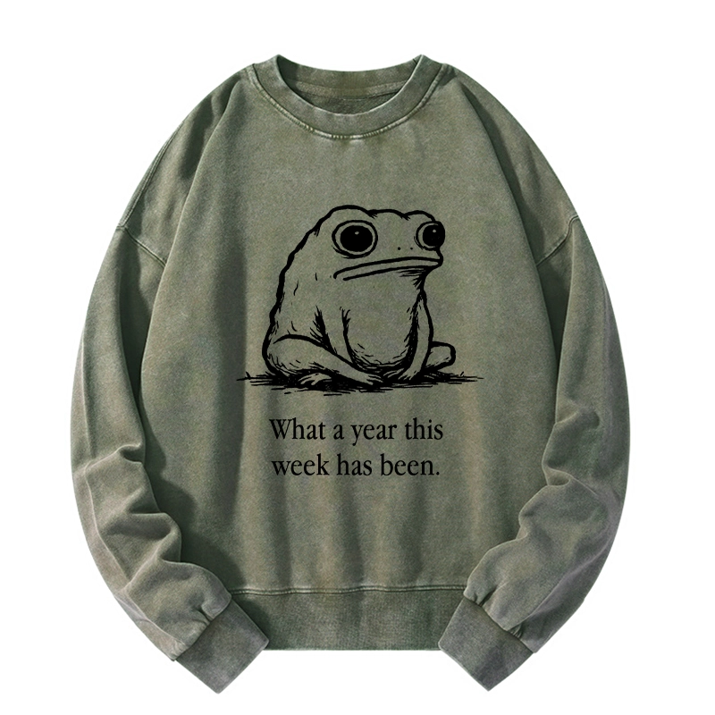 Tokyo-Tiger This Week Feels Like A Whole Year Washed Sweatshirt