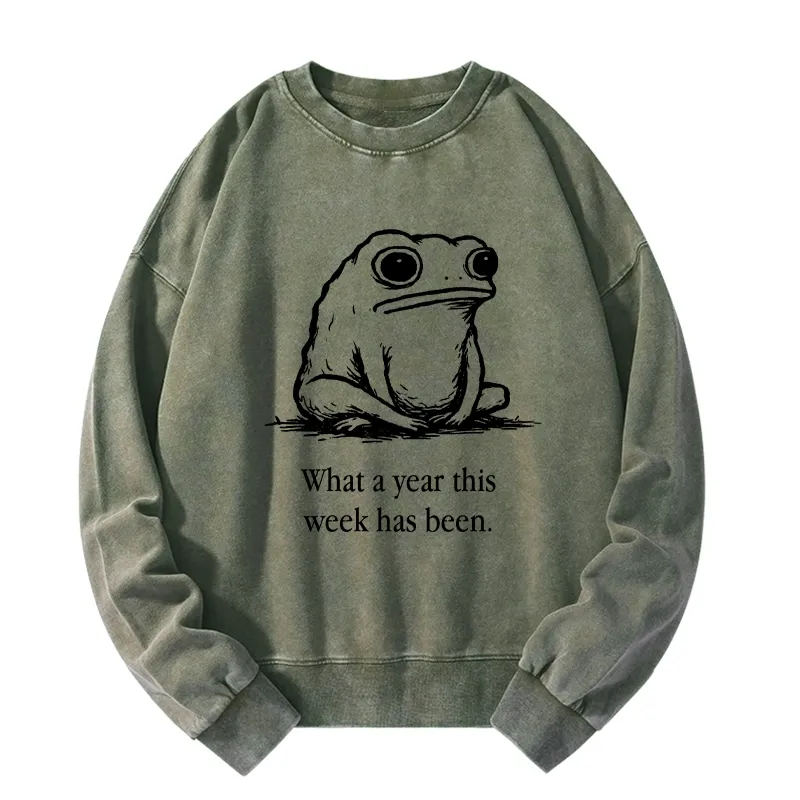 Tokyo-Tiger This Week Feels Like A Whole Year Washed Sweatshirt