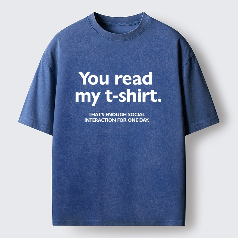 Tokyo-Tiger Introvert Social Limit Funny Meme Washed T-Shirt