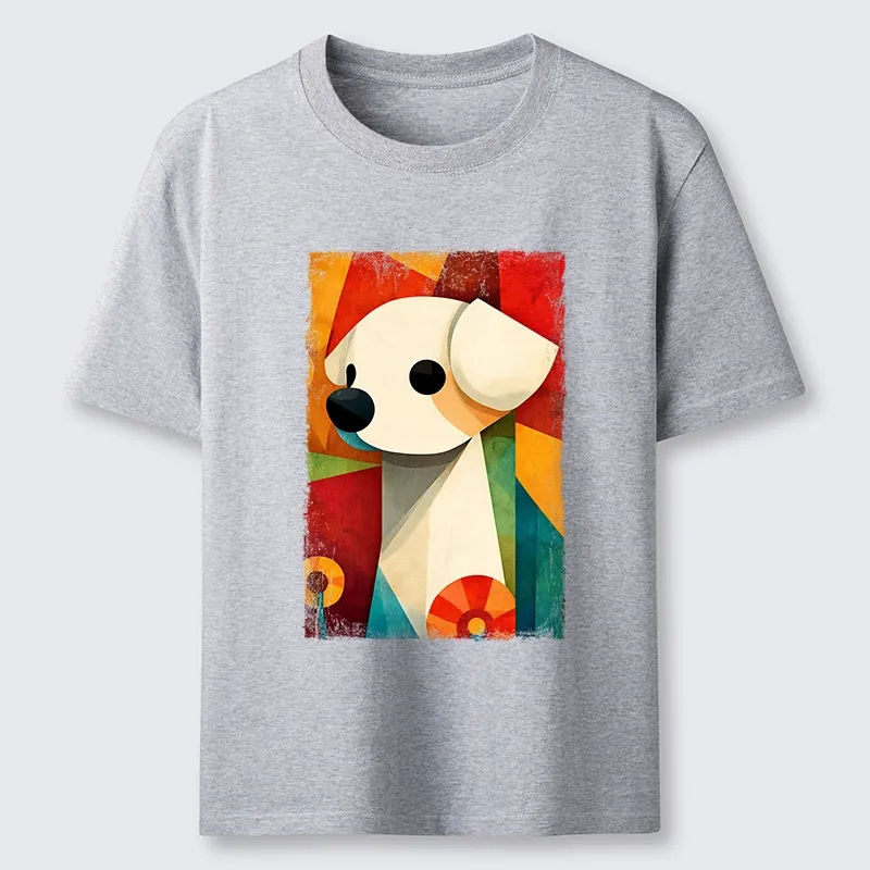 Tokyo-Tiger Retro Abstract Color Block Puppy Art Classic T-Shirt