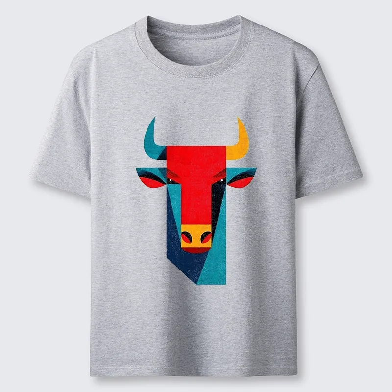 Tokyo-Tiger Geometric Bull Head Art Classic T-Shirt