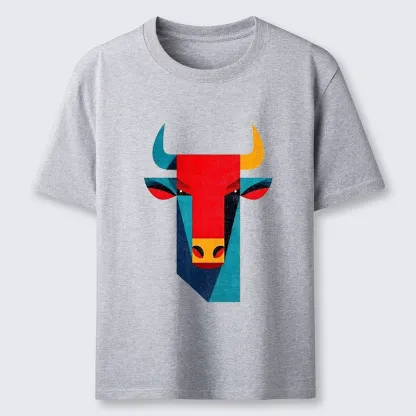 Tokyo-Tiger Geometric Bull Head Art Classic T-Shirt