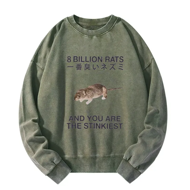 Tokyo-Tiger World's Stinkiest Rat Washed Sweatshirt