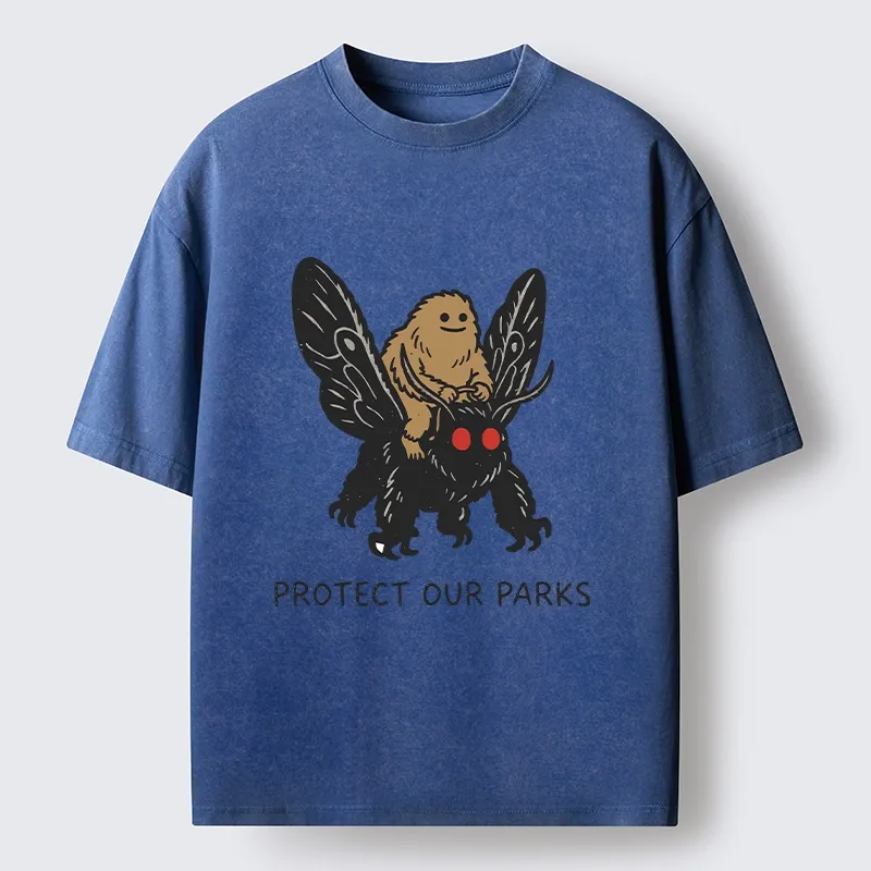 Tokyo-Tiger Bigfoot Ride Moth Protect Parks Washed T-Shirt Sale