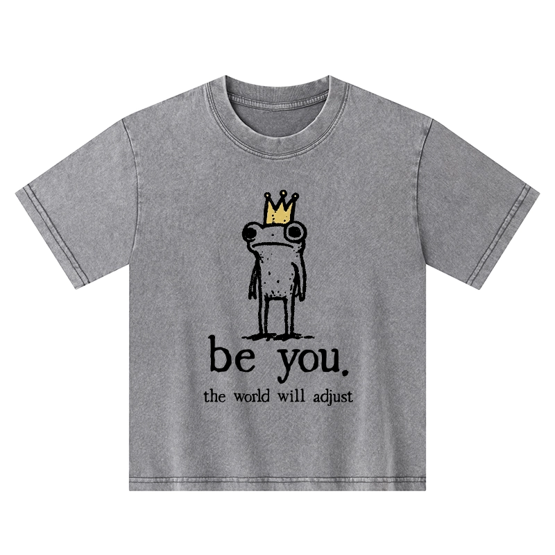 Tokyo-Tiger Crown Frog Stays True To Self Kids Washed T-Shirt