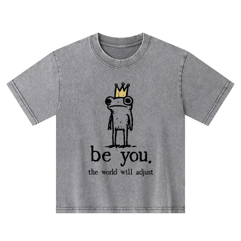 Tokyo-Tiger Crown Frog Stays True To Self Kids Washed T-Shirt