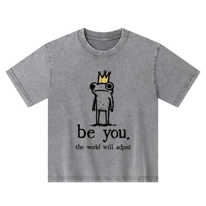 Tokyo-Tiger Crown Frog Stays True To Self Kids Washed T-Shirt