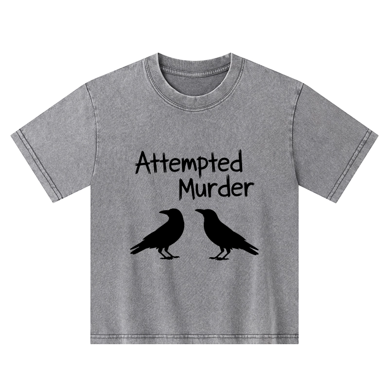 Tokyo-Tiger Two Crows Attempted Murder Joke Kids Washed T-Shirt