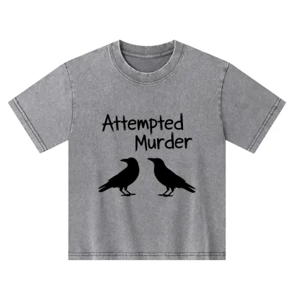 Tokyo-Tiger Two Crows Attempted Murder Joke Kids Washed T-Shirt