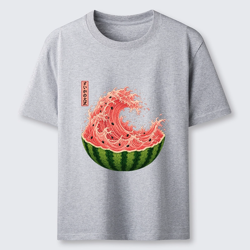 Tokyo-Tiger Watermelon Wave Summer Ukiyo Art Classic T-Shirt