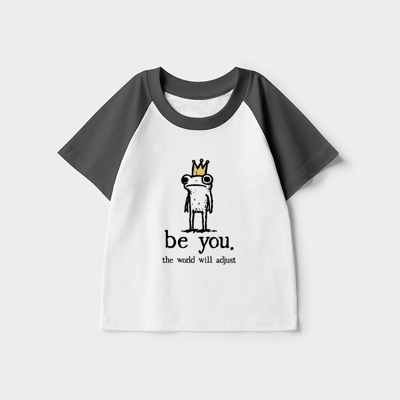 Tokyo-Tiger Crown Frog Stays True To Self Kids Raglan T-shirt