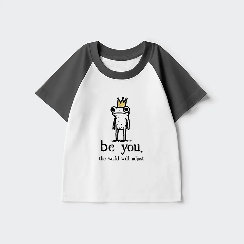 Tokyo-Tiger Crown Frog Stays True To Self Kids Raglan T-shirt