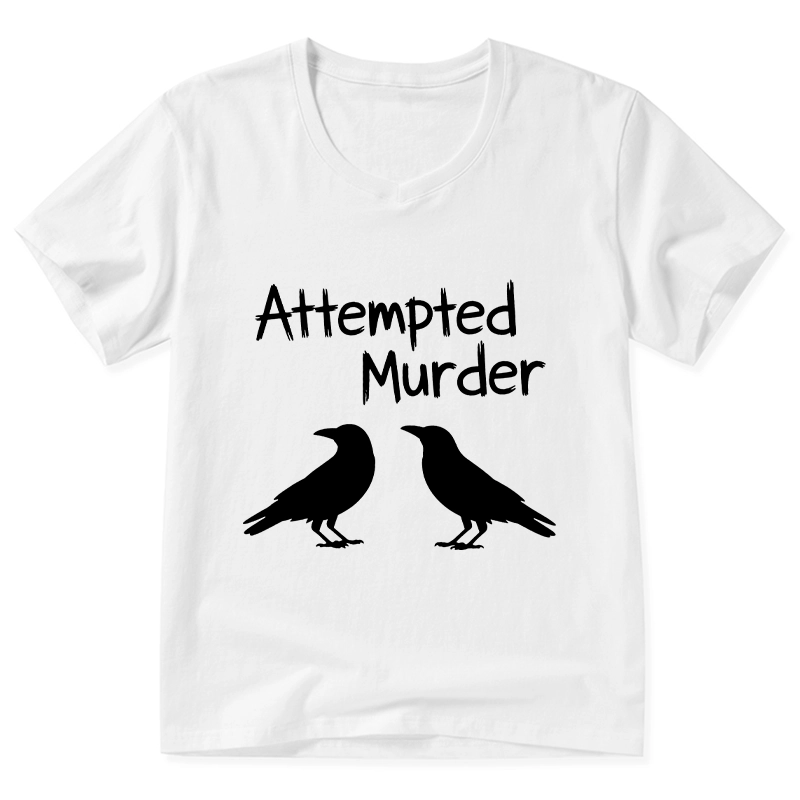 Tokyo-Tiger Two Crows Attempted Murder Joke V-Neck Classic T-Shirt