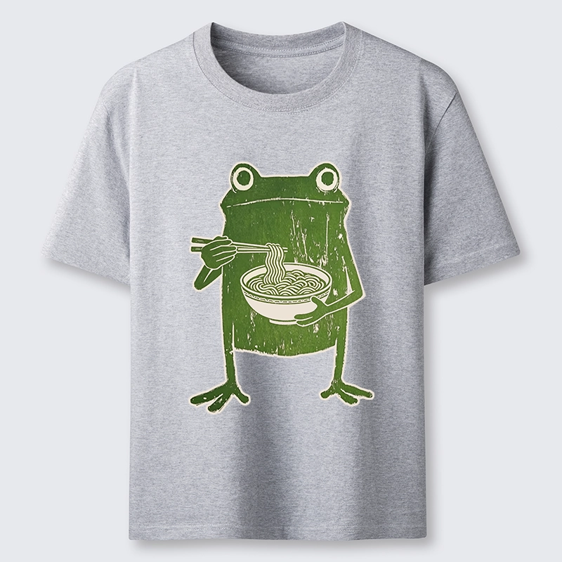 Tokyo-Tiger Woodcut Style Chopstick Frog Graphic Classic T-Shirt
