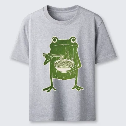 Tokyo-Tiger Woodcut Style Chopstick Frog Graphic Classic T-Shirt
