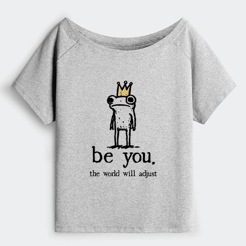 Tokyo-Tiger Crown Frog Stays True To Self Off Shoulder T-Shirt